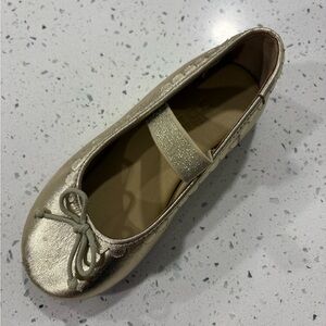 Boden Metallic Gold Ballet Flats
